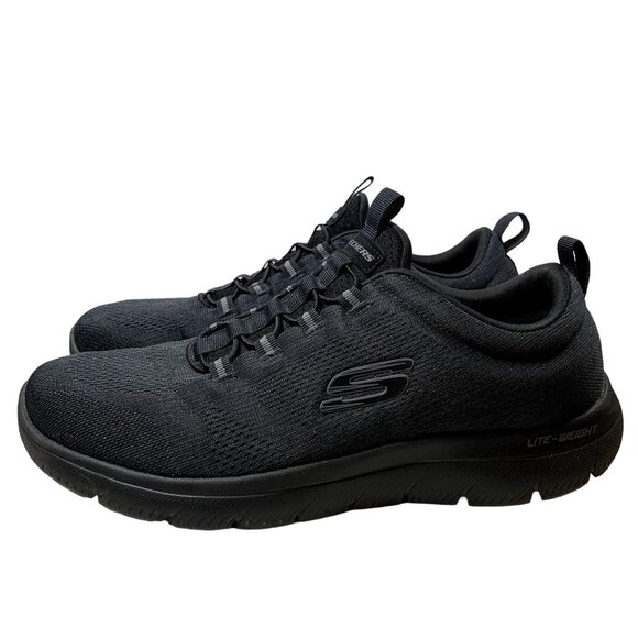 Skechers Summits Louvin Sneakers Mens Size 9.5 Black Lite Weight Lace Up Shoes - Picture 3 of 14